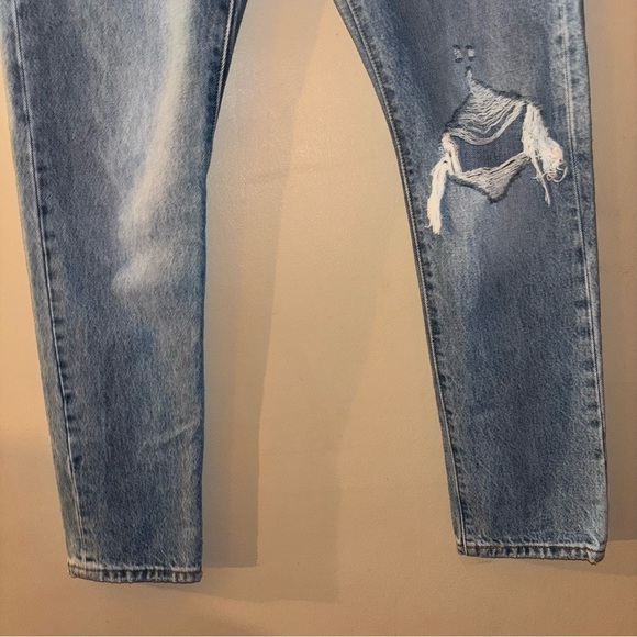 Levi’s Premium Women’s 501 Skinny Blue Distressed Jeans 28/30 - Picture 4 of 10